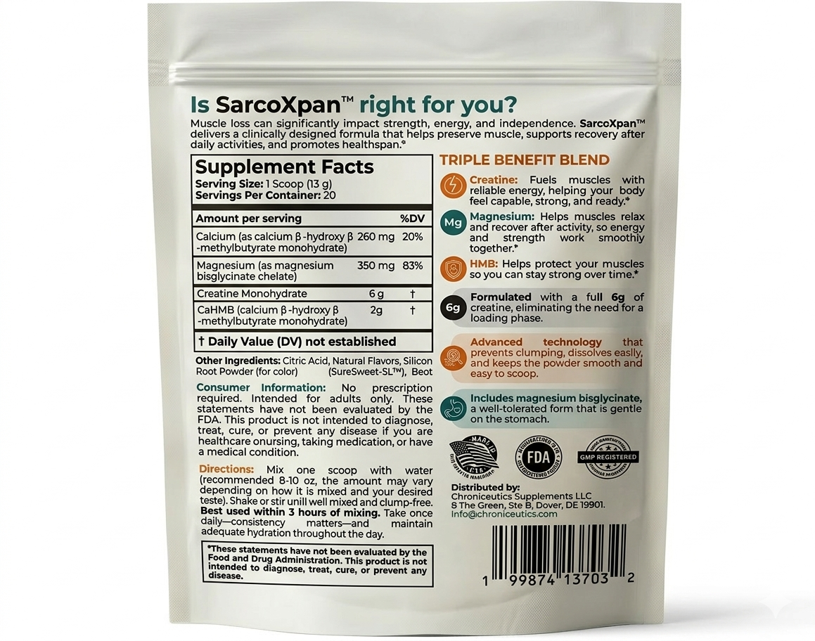 SarcoXpan™ | Preserve strength, and independence while you age